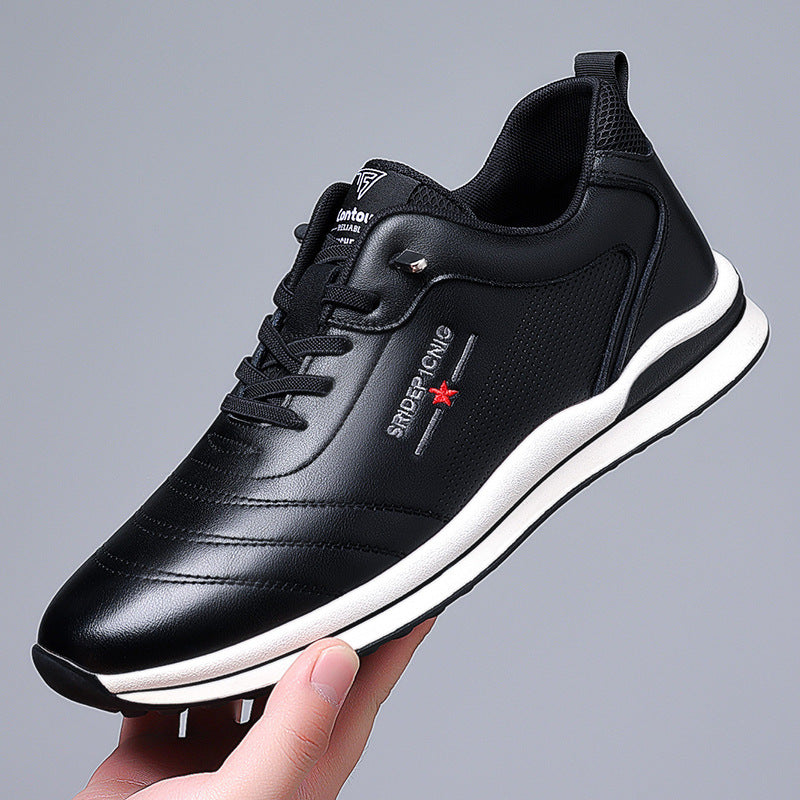 Youth British Style Breathable Soft Leather Men's Casual Leather Shoes GO Buy