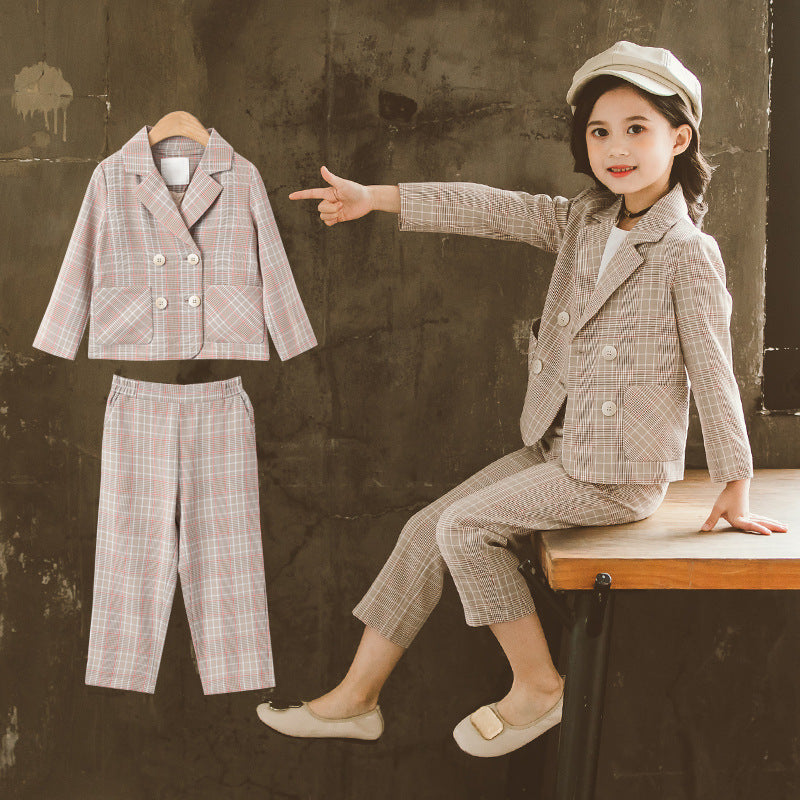Girls Net Red Fashion Double Breasted Small Suit GO buy