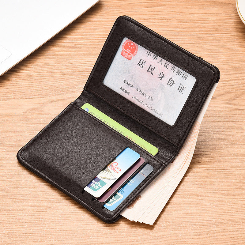 Ultra-thin Men's Vertical Mini Wallet Driver's License Bag GO Buy