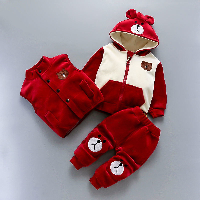 Three-piece Set Of Baby Clothes For Children And Children GO buy