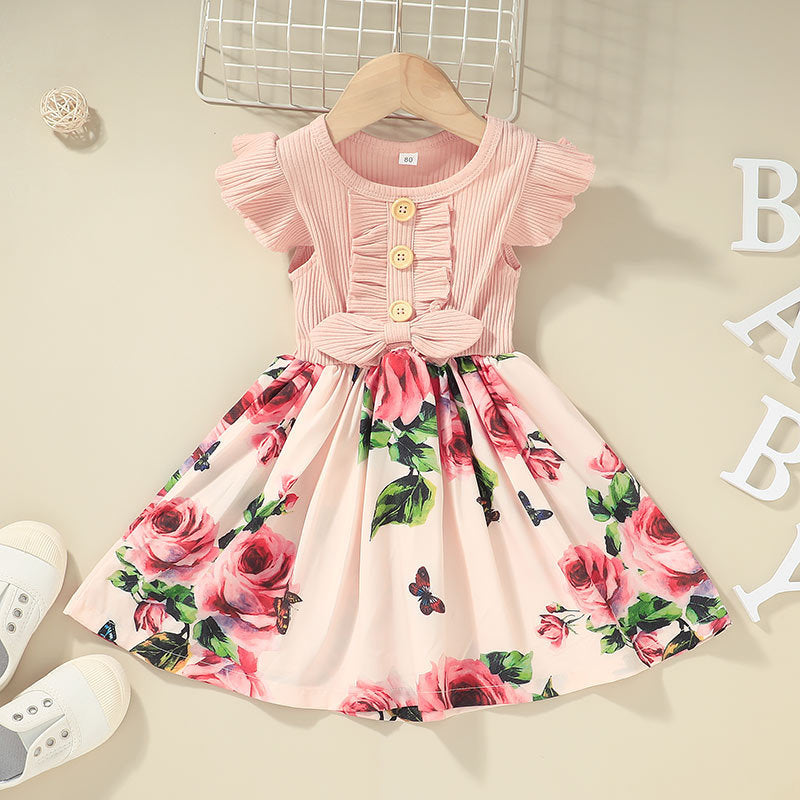Summer Girls One-piece Dress Printing Fashion New GO buy