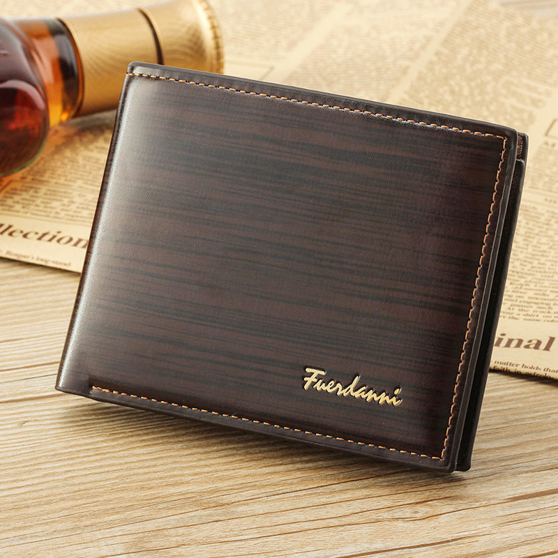 Men's Wallet Short Wallet Glossy Wallet GO Buy