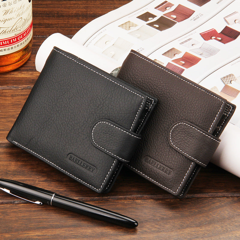 Men Wallet Short Retro Buckle Multifunctional GO Buy