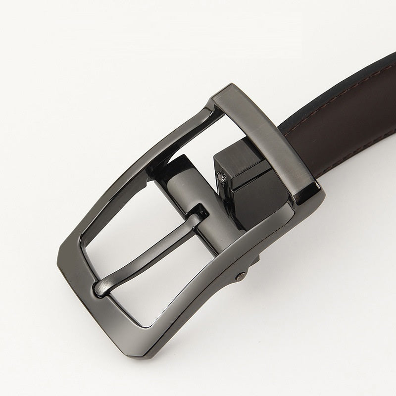 Microfiber Pin Buckle Belt Men's All-match Casual Cowhide Belt GO Buy