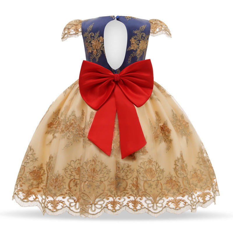 Puffy Princess Dress Performance Dress Embroidered Western Style GO buy