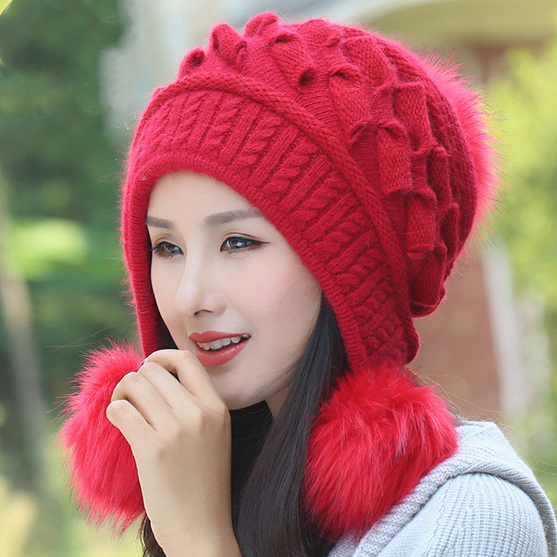 Women's Winter Thick All-match Cute Fur Ball Wool GO buy
