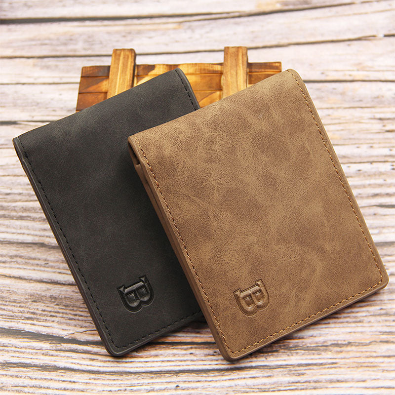 New Fashion Men's Short Vintage Frosted Wallet GO Buy