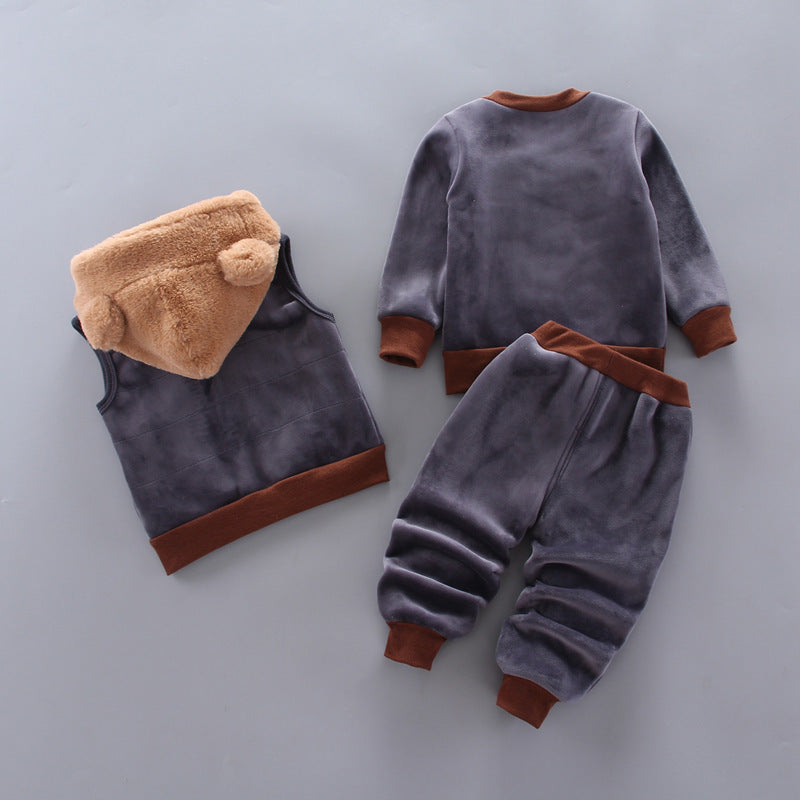 Boys And Girls Fashion Casual Three Pieces Set GO buy