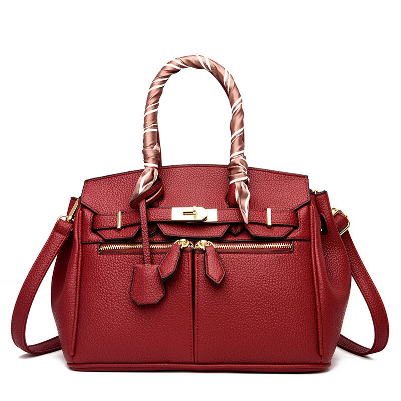 Silk Scarf Portable Platinum Pure Color Simple One-shoulder Messenger Bag GO Buy