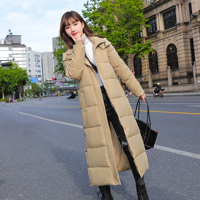 Women's Down Padded Jacket Mid-length Over-the-knee Padded Jacket GO buy