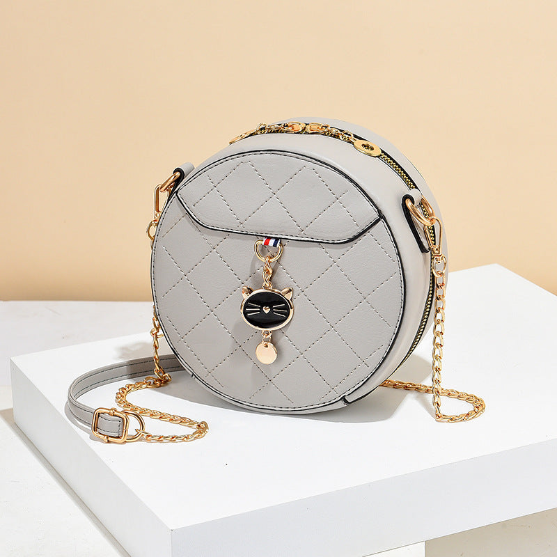 Ladies Small Round Bag Shoulder Messenger Bag GO Buy
