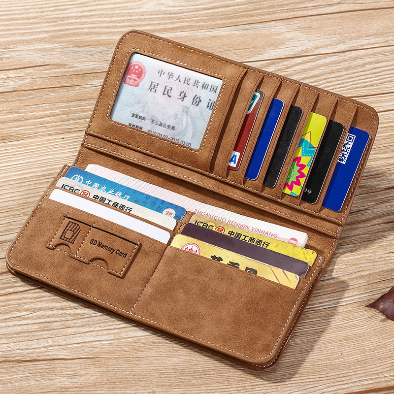 Long Men's Wallet Retro Casual Wallet GO Buy