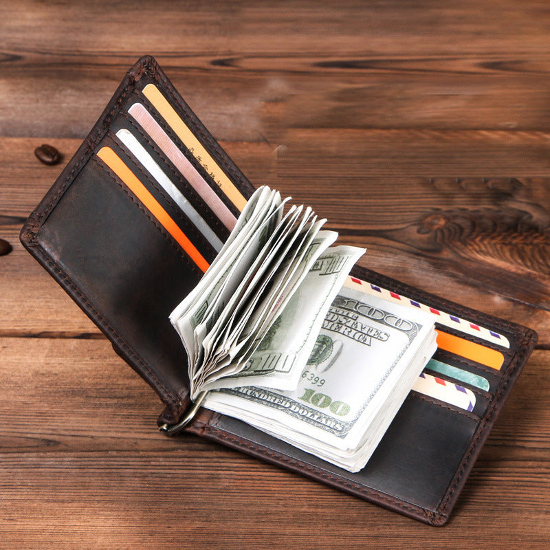Retro Crazy Horse Cowhide Multifunctional Card Bag GO Buy