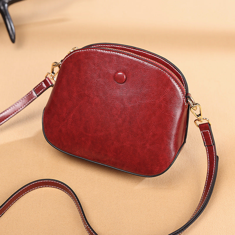 Niche Female Leather One-shoulder Crossbody Bag GO Buy