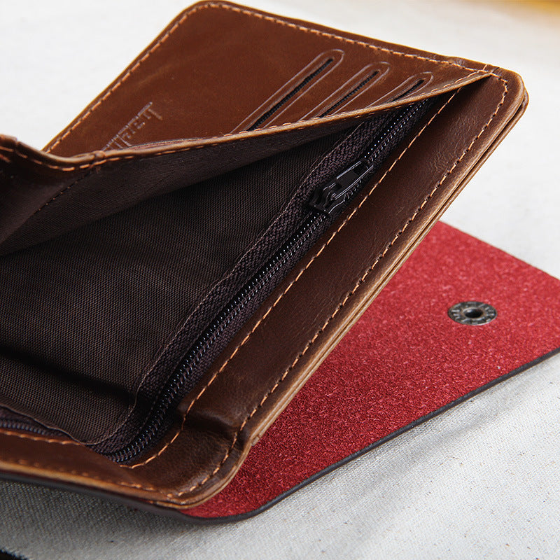 Men's Three-fold Creative Short Wallet GO Buy