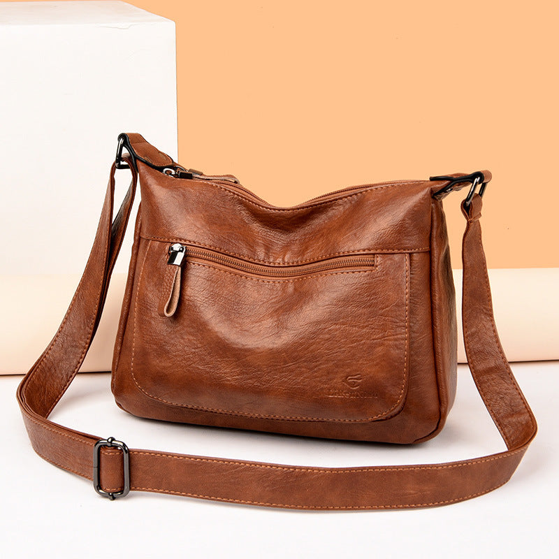 High Quality Soft Faced Large Capacity Women's One Shoulder Messenger Bag GO Buy