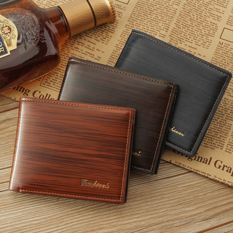 Men's Wallet Short Wallet Glossy Wallet GO Buy