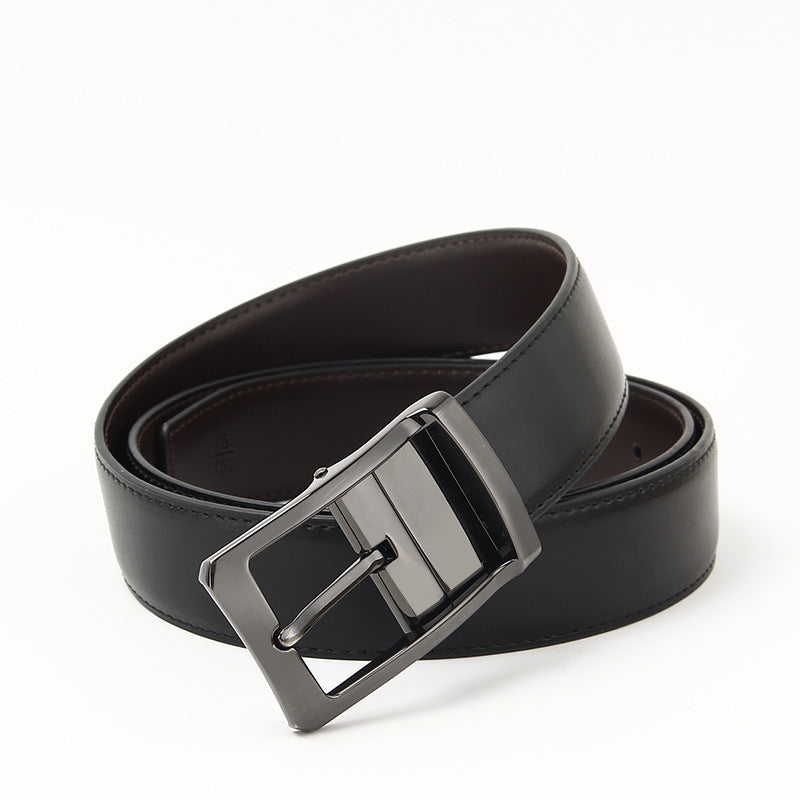 Microfiber Pin Buckle Belt Men's All-match Casual Cowhide Belt GO Buy