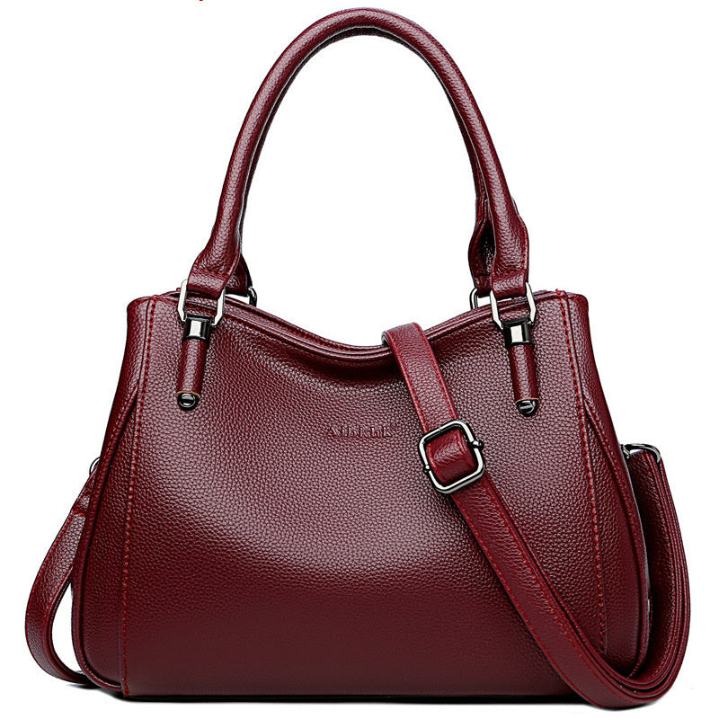 Simple Casual Soft Leather Crossbody Shoulder Bag GO Buy