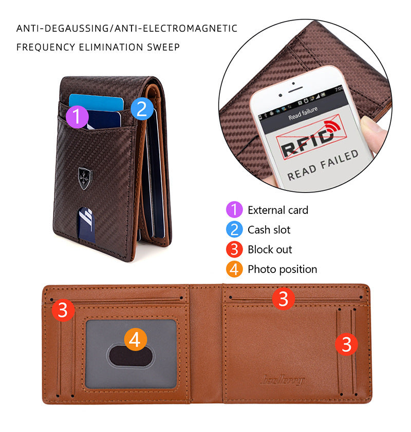 New Men's Wallet Short And Simple Two Fold GO Buy