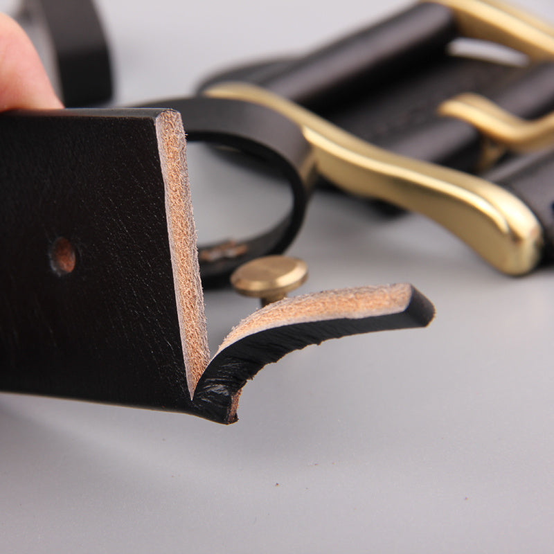 Brass Buckle Men's Belt Casual Denim GO Buy