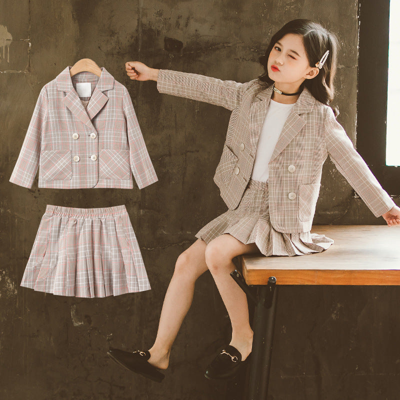 Girls Net Red Fashion Double Breasted Small Suit GO buy