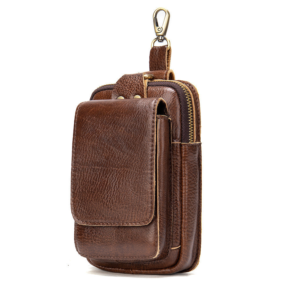 Men's Head Leather Chest Bag Business Casual Leather Crossbody Chest Bag Student Chest Bag GO Buy