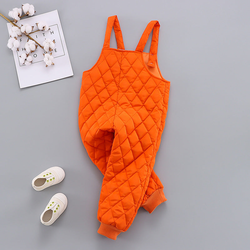 Diamond Check Cotton Bib Pants GO buy