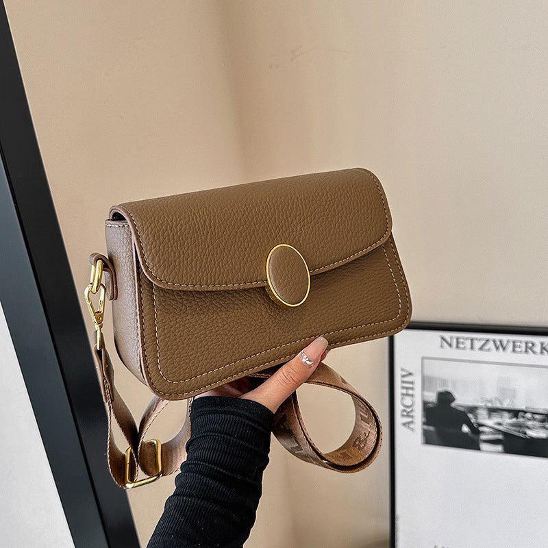 Fashion Small Square Bag All-matching Wide Shoulder Strap Shoulder Bag GO Buy
