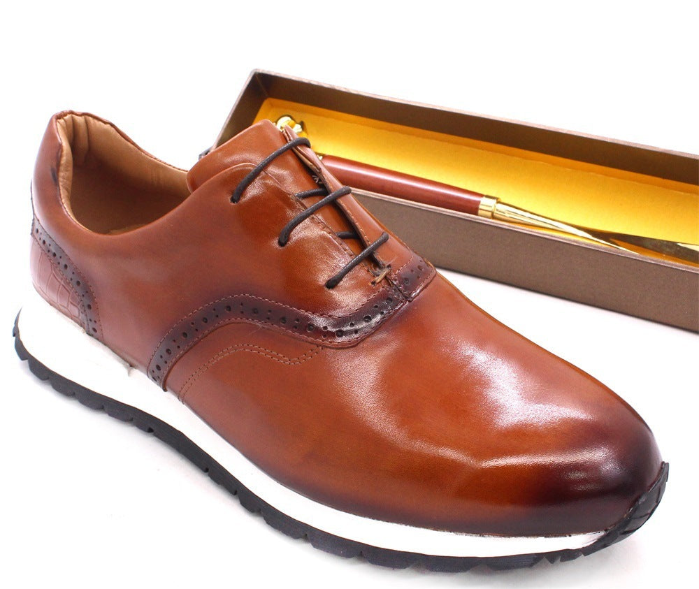 Breathable And Non Slip Leather Men Shoes GO Buy