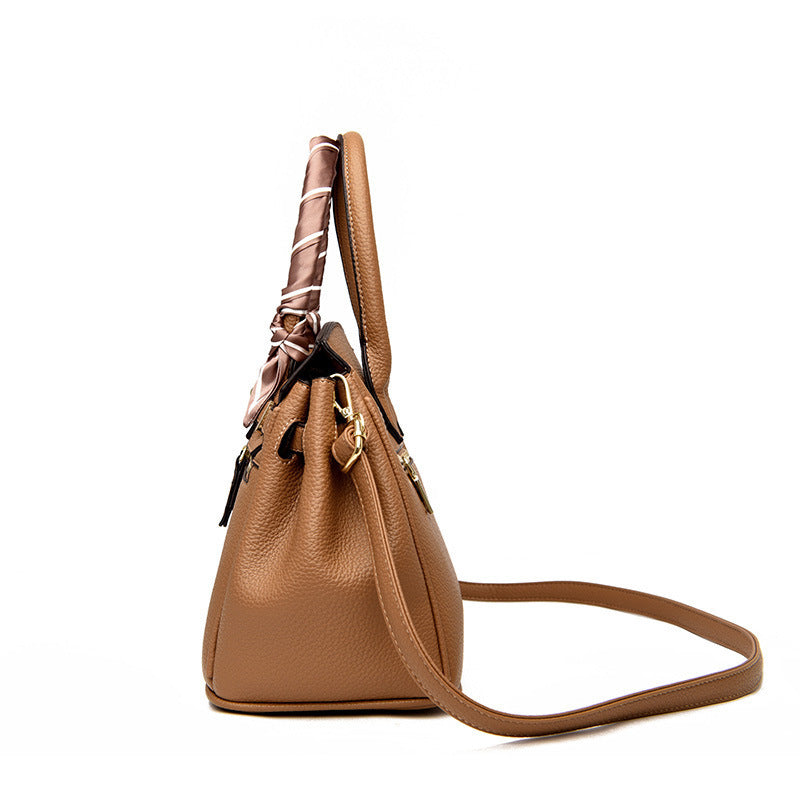 Silk Scarf Portable Platinum Pure Color Simple One-shoulder Messenger Bag GO Buy
