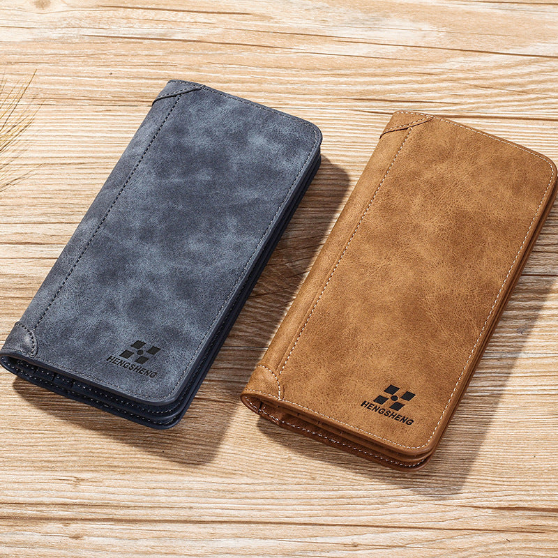 Long Men's Wallet Retro Casual Wallet GO Buy