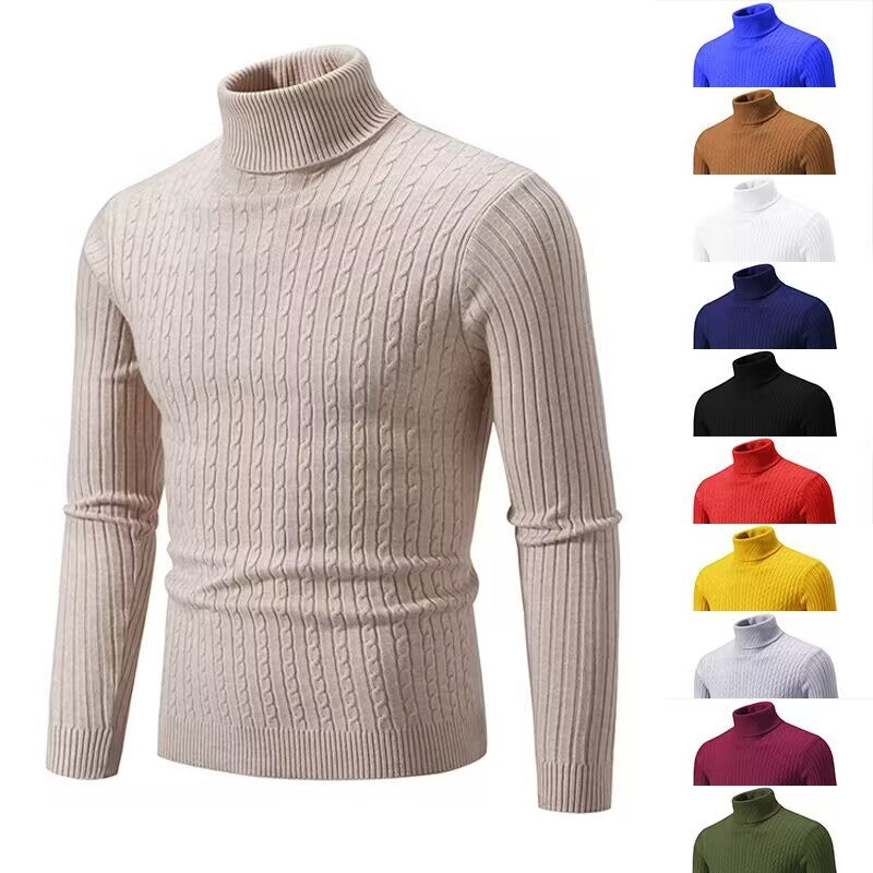 Retro Simple High Collar Bottoming Sweater Wear Casual Thin Slimming Knitwear GO Buy