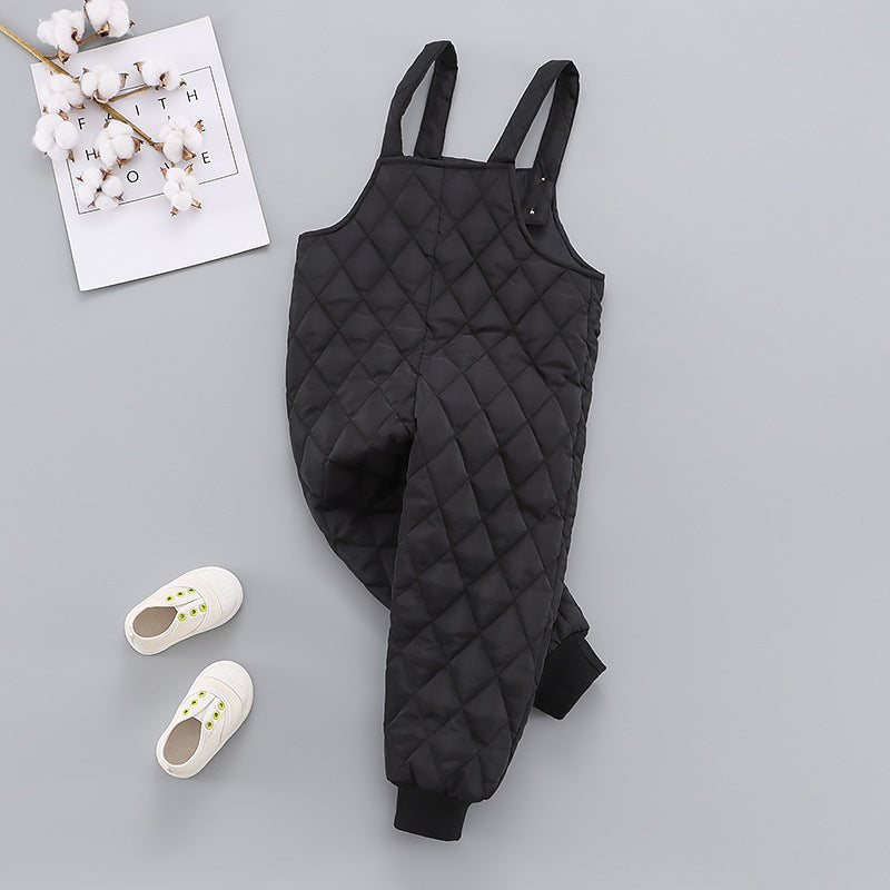 Diamond Check Cotton Bib Pants GO buy