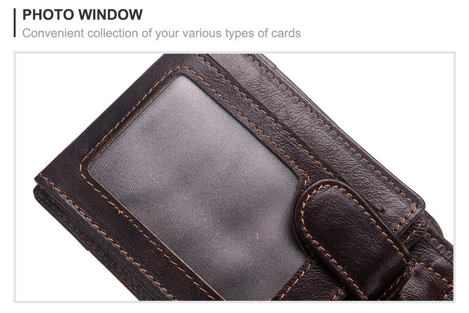 Men's Multi-card Anti-magnetic Real Cowhide Wallet GO Buy