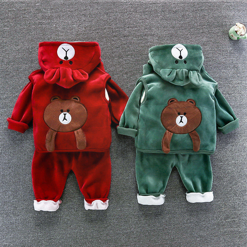 Three-piece Set Of Baby Clothes For Children And Children GO buy