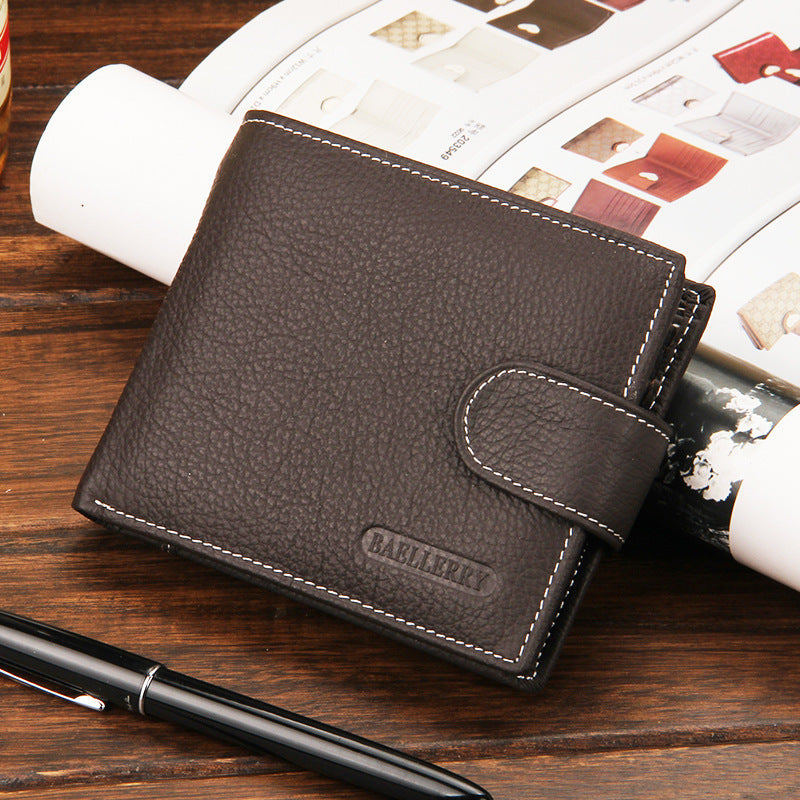 Men Wallet Short Retro Buckle Multifunctional GO Buy