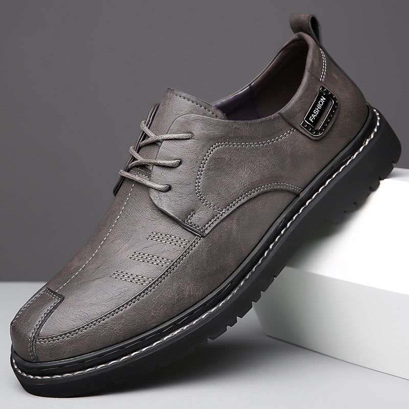 Men's Business Casual Leather Shoes Retro Trendy Youth GO Buy