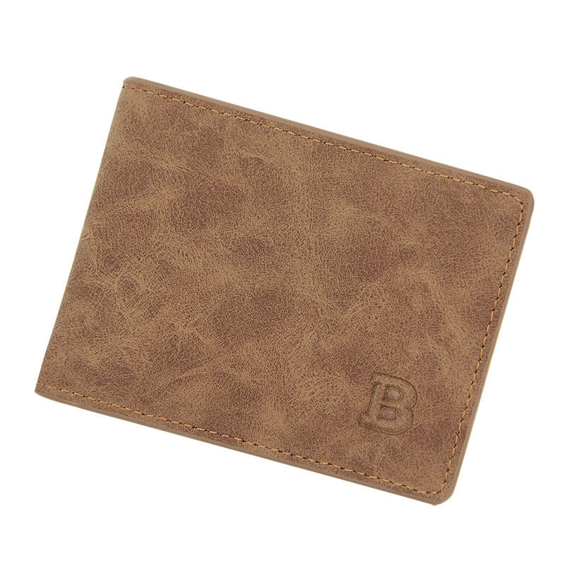 New Fashion Men's Short Vintage Frosted Wallet GO Buy