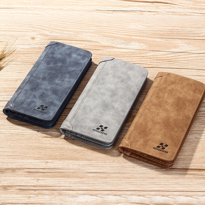 Long Men's Wallet Retro Casual Wallet GO Buy