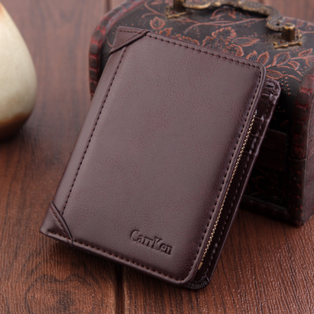 Men's Wallet Short Retro Frosted Card Holder GO Buy