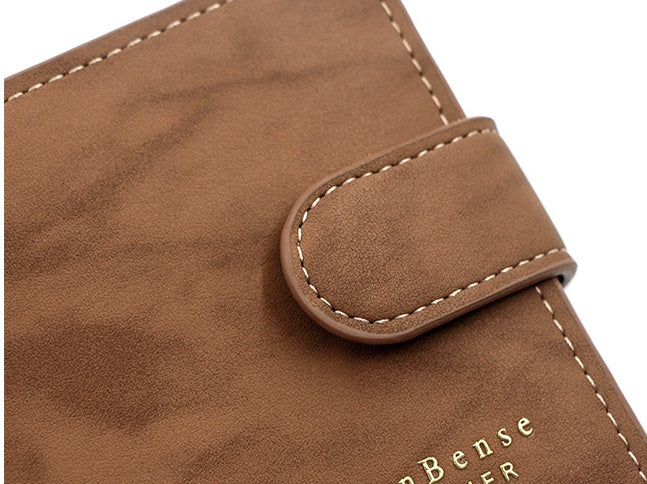 Men's Wallet Short Style With Korean Edition Hinge Gold Stamping GO Buy