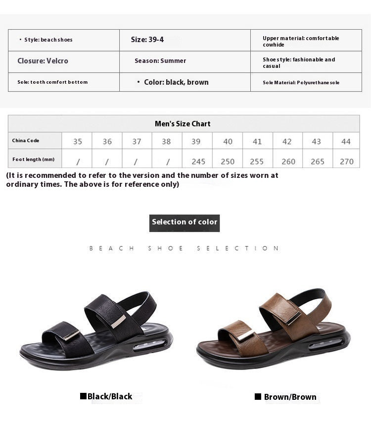 Casual Platform Beach Shoes Men's Summer Wear Dual-use Gobuy Fashion
