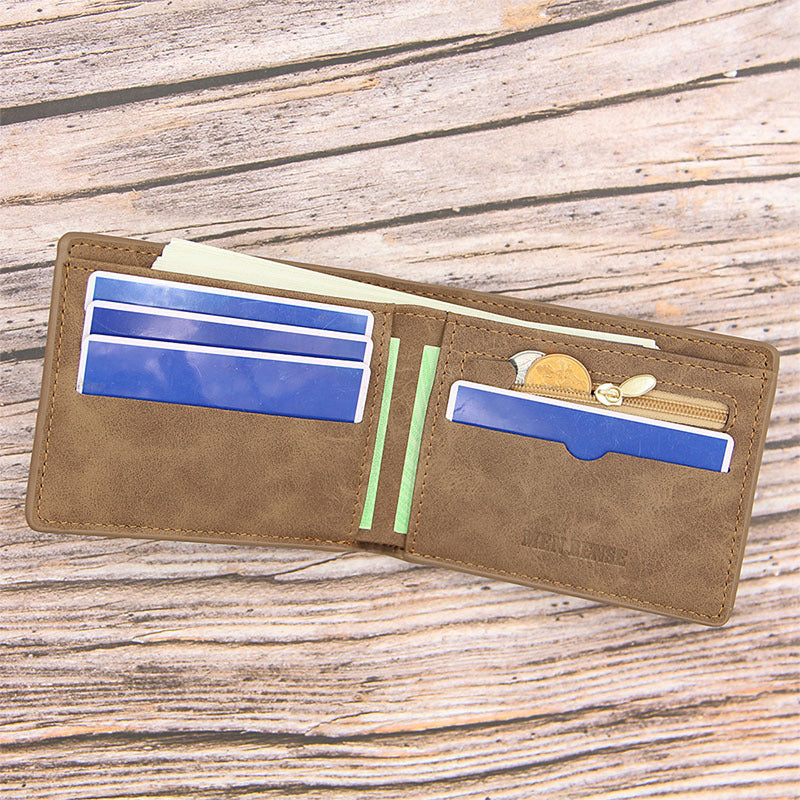 New Fashion Men's Short Vintage Frosted Wallet GO Buy