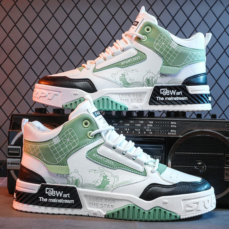 Men's Shoes Increased Easy Wear Borad Shoe Summer Casual Sports High-top Trendy Shoes Gobuy Fashion