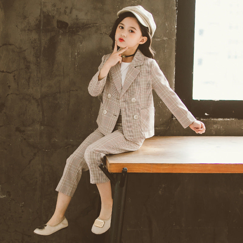 Girls Net Red Fashion Double Breasted Small Suit GO buy