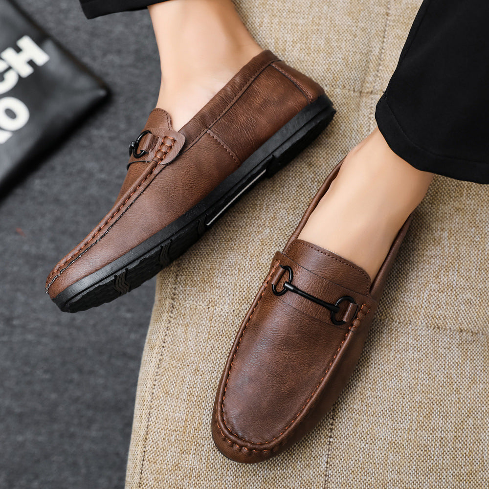 Casual Men's Solid Color Synthetic Leather Shoes Gobuy Fashion