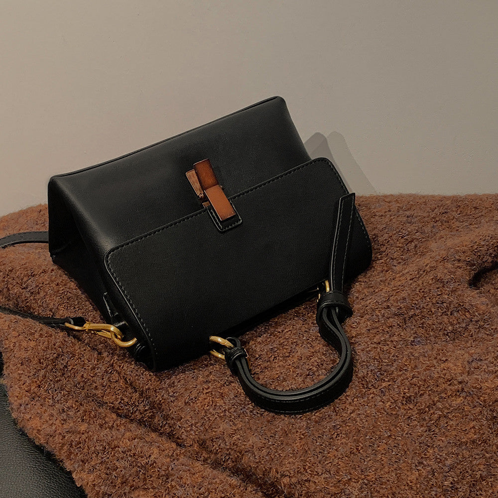 Textured Peach Wood Retro Women's Large Capacity Shoulder Bag GO Buy