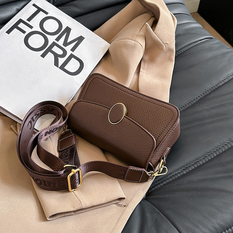 Fashion Small Square Bag All-matching Wide Shoulder Strap Shoulder Bag GO Buy