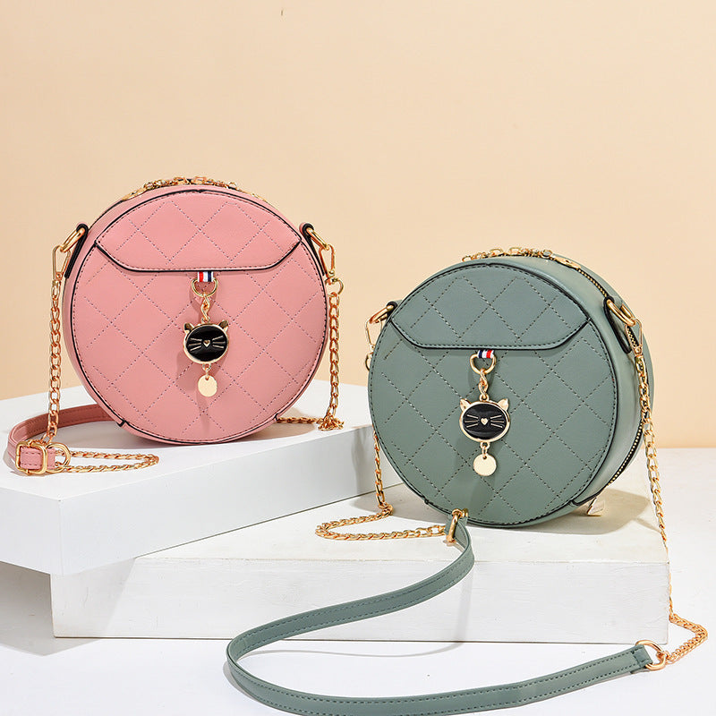 Ladies Small Round Bag Shoulder Messenger Bag GO Buy